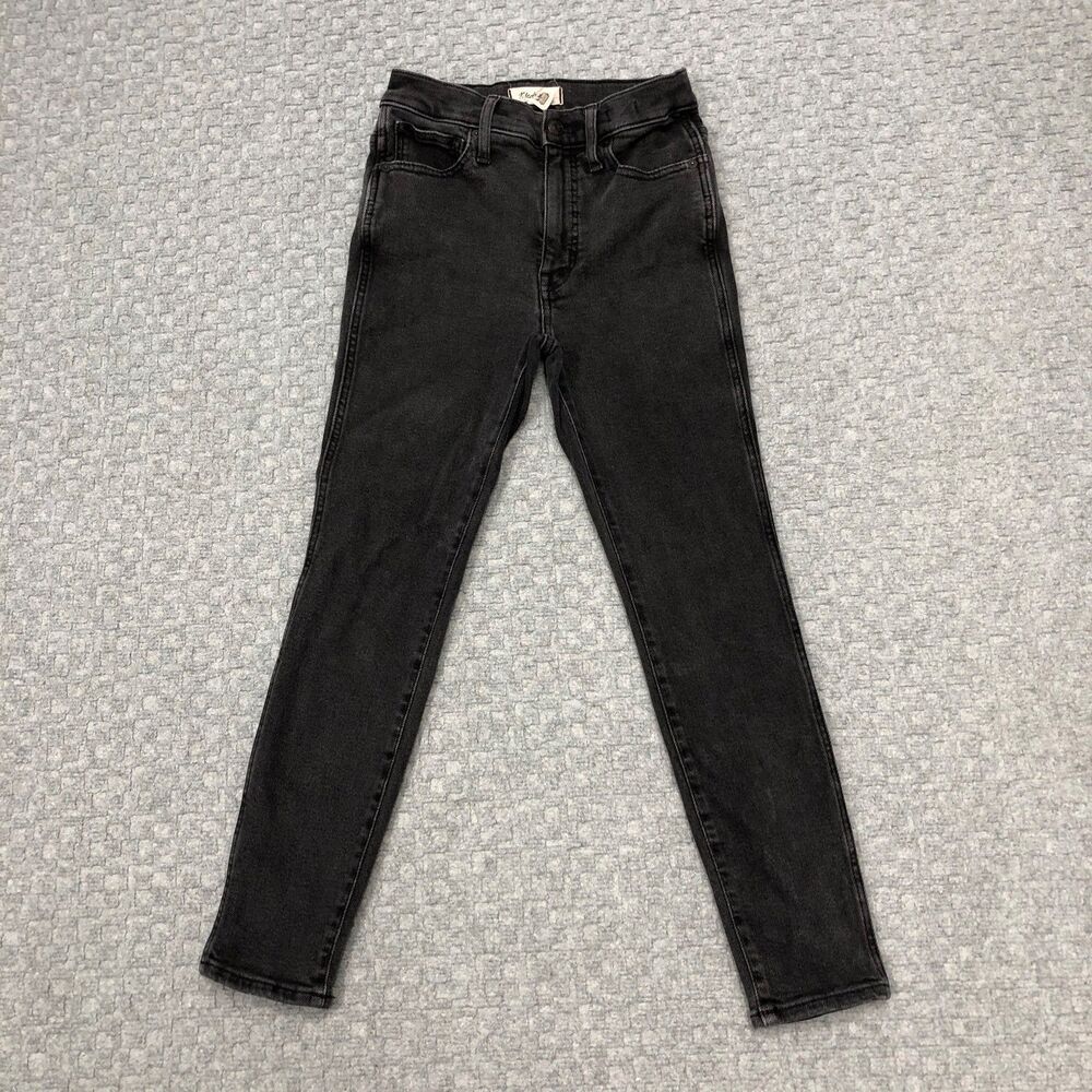 Madewell 10" High-Rise Skinny Jeans Womens 27P Gray Charcoal Stretch Denim